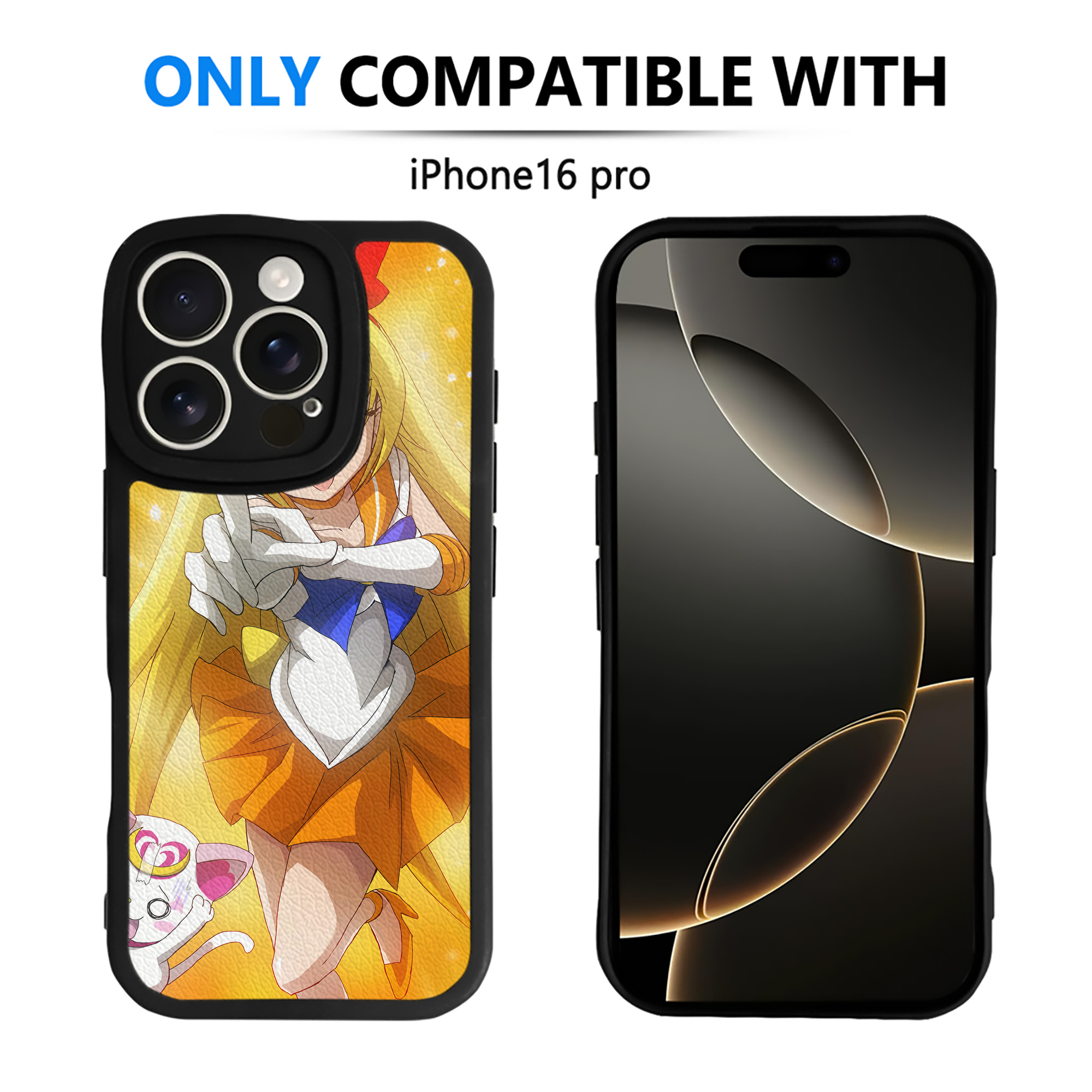 （画像用） 美少女戦士セーラームーン Sailor Moon 【iPhone 16シリーズ対応】シリコンスマホケース（レザー調） 材質：シリコン